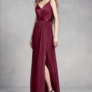 David’s Bridal Charmeuse & Chiffon Dress - NWT